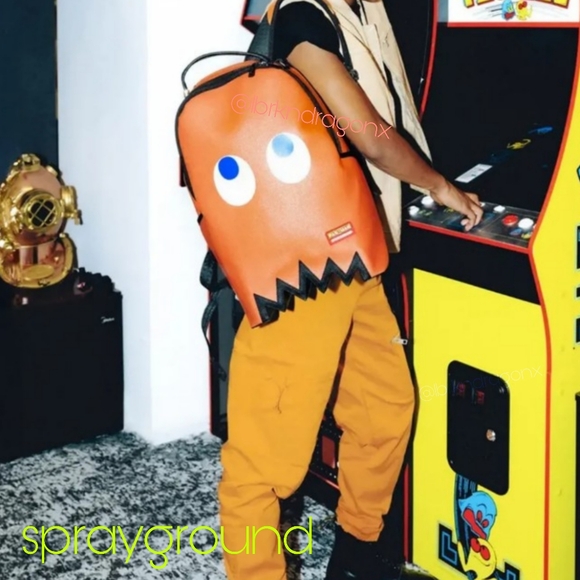 PAC-MAN Mystery Ghost Backpack Sprayground Pinky Inky Blinky Clyde Glow in Dark - Picture 12 of 14